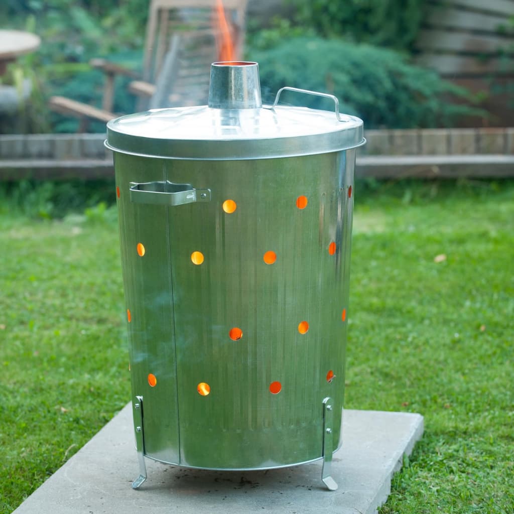 Nature Garden Incinerator Galvanised Steel 46x72 cm Round