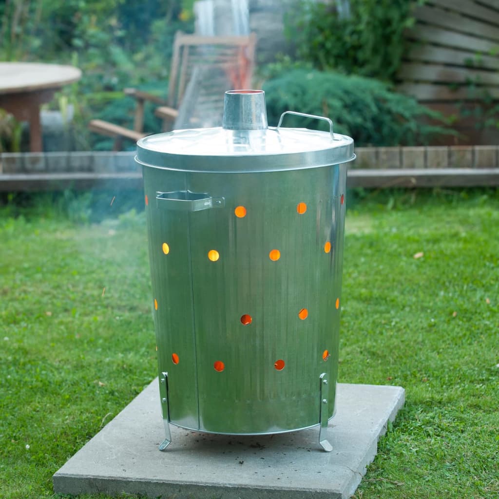 Nature Garden Incinerator Galvanised Steel 46x72 cm Round