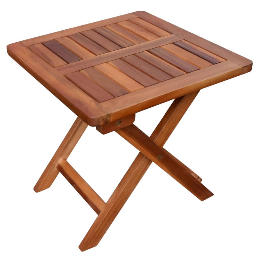 Sun Lounger with Table Solid Acacia Wood