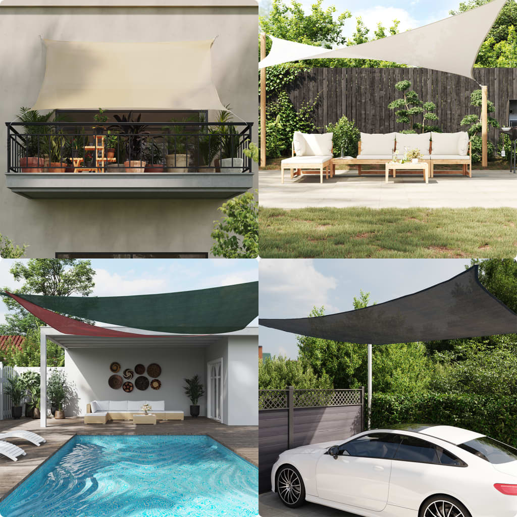 Sunshade Sail HDPE Square 2x2 m Anthracite