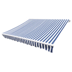 Awning Top Sunshade Canvas Blue & White 500x300 cm