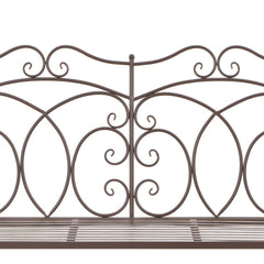 Garden Bench 104 cm Iron Antique Brown