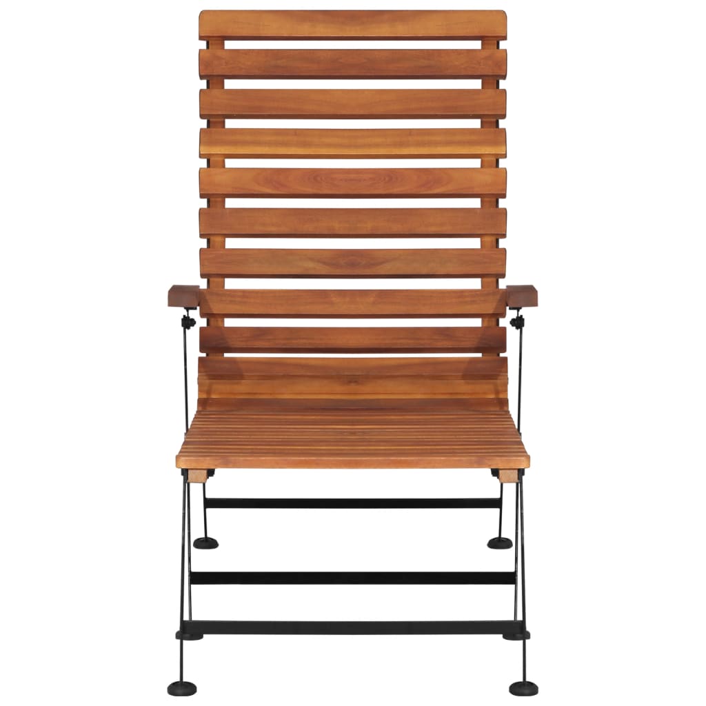 Outdoor Deck Chair Solid Acacia Wood