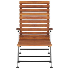 Outdoor Deck Chair Solid Acacia Wood