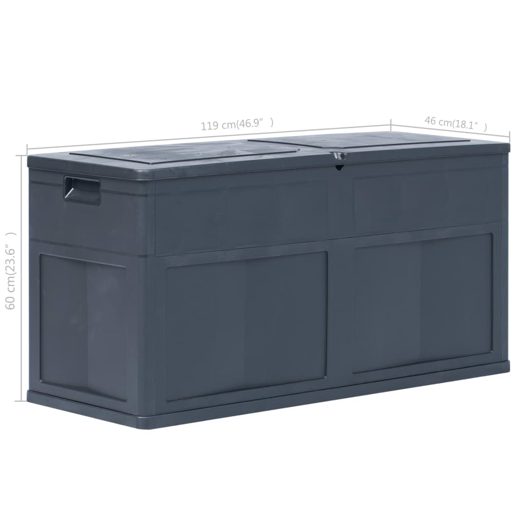 Garden Storage Box 320 L Black