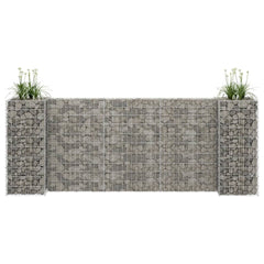 H-Shaped Gabion Planter Steel Wire 260x40x100 cm