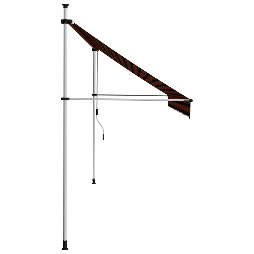 Manual Retractable Awning 350 cm Orange and Brown