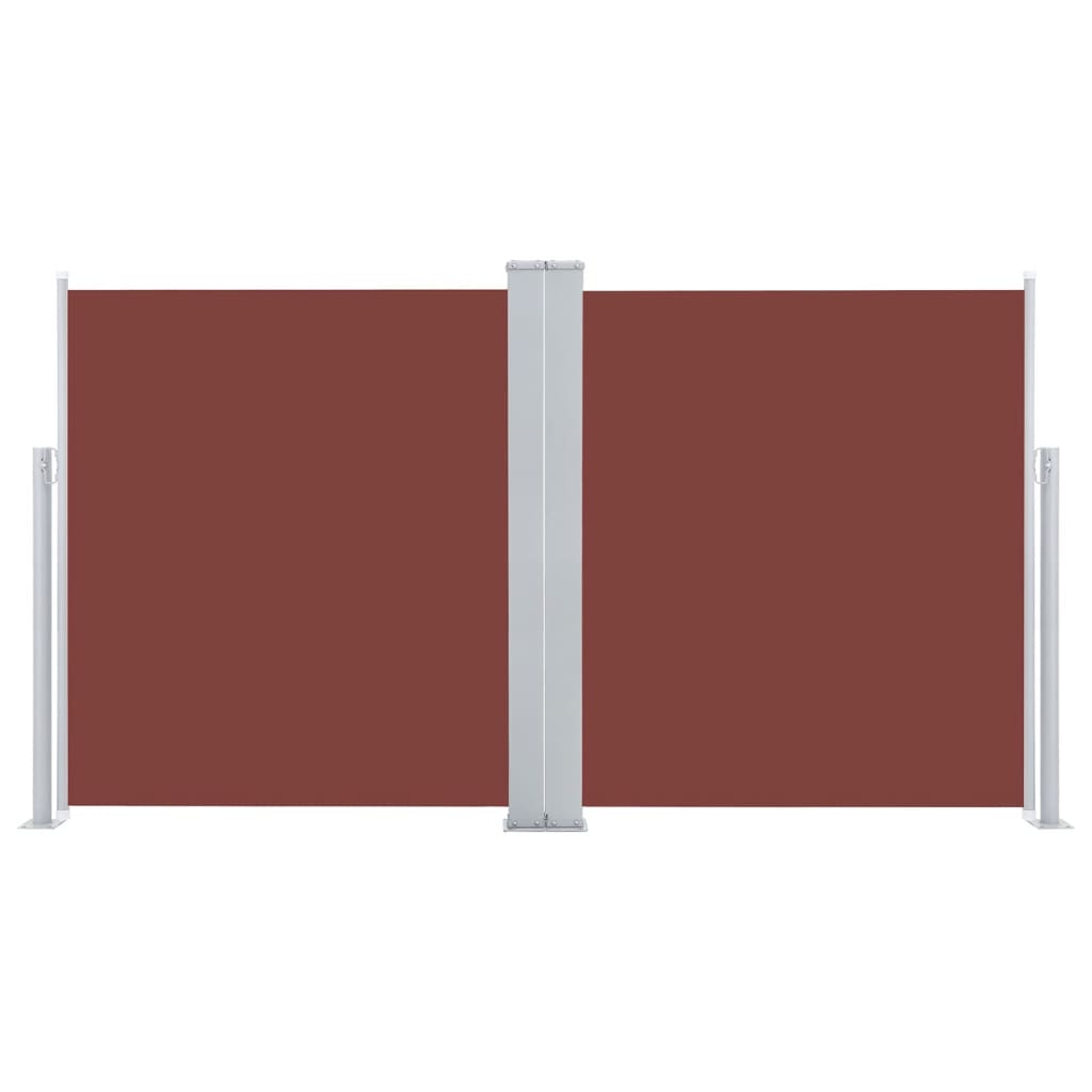 Retractable Side Awning Brown 140x600 cm