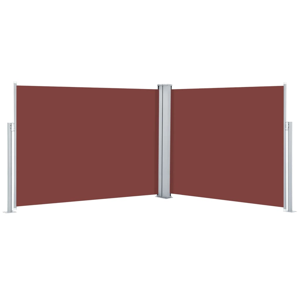 Retractable Side Awning Brown 140x1000 cm