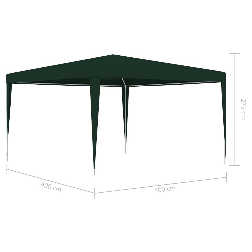 Professional Party Tent 4x4 m Green 90 g/m²