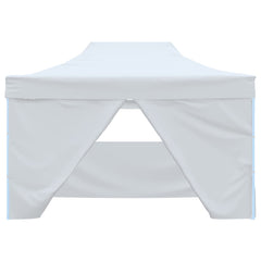 Professional Folding Party Tent with 4 Sidewalls 3x4 m Steel White