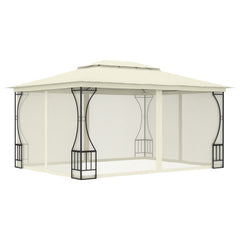 Gazebo with Nets 300x400x265 cm Cream