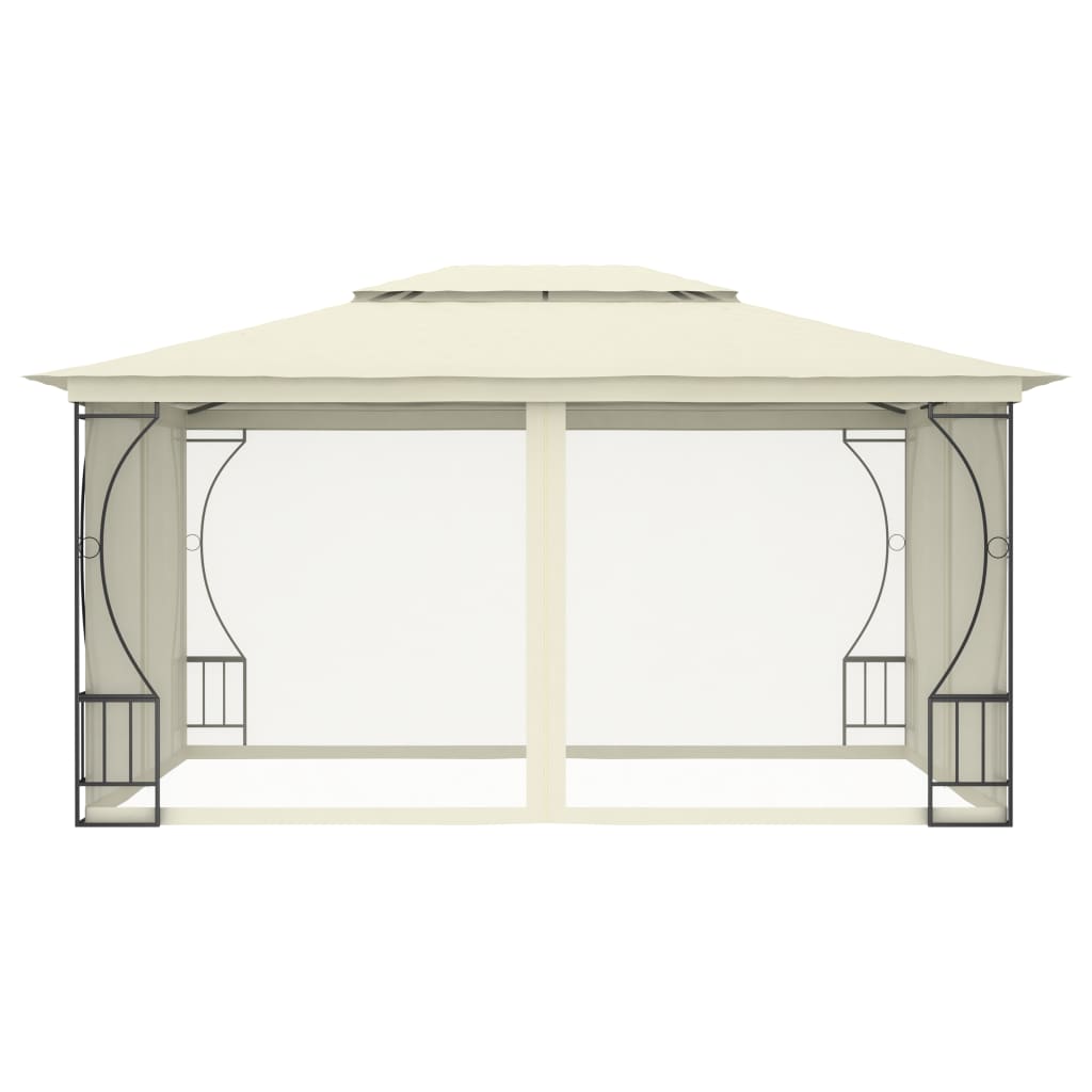 Gazebo with Nets 300x400x265 cm Cream