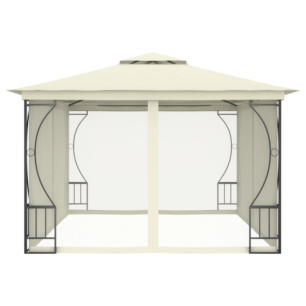 Gazebo with Nets 300x400x265 cm Cream