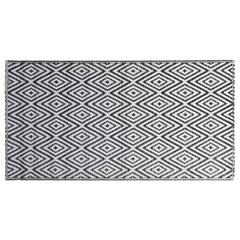 Outdoor Carpet White and Black 190x290 cm PP