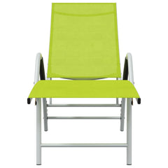 Sun Lounger Textilene and Aluminium Green