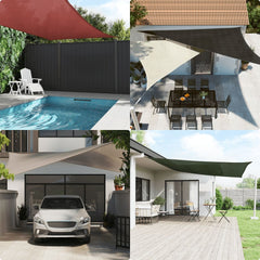 Sunshade Sail 160 g/m² Anthracite 3x3x3 m HDPE