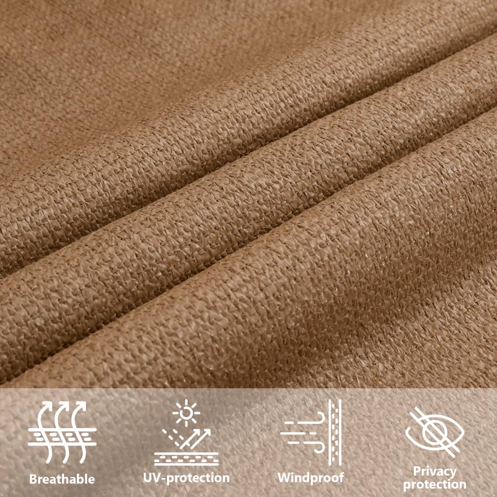 Sunshade Sail 160 g/m² Taupe 2x4.5 m HDPE