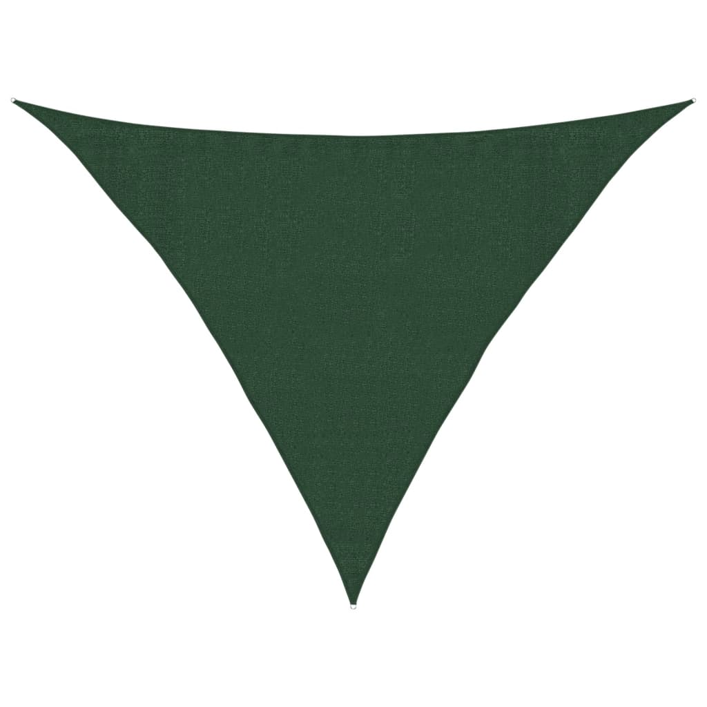 Sunshade Sail 160 g/m² Dark Green 3.5x3.5x4.9 m HDPE