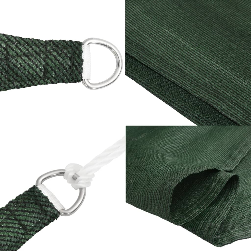 Sunshade Sail 160 g/m² Dark Green 5x6x6 m HDPE