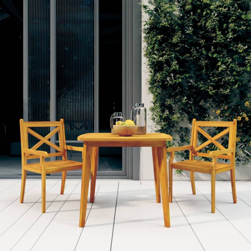 Garden Table 85x85x75 cm Solid Wood Acacia