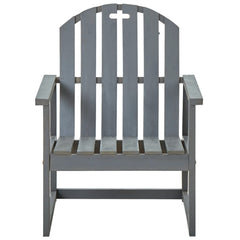 Garden Sofa Chairs 2 pcs Grey Solid Acacia Wood