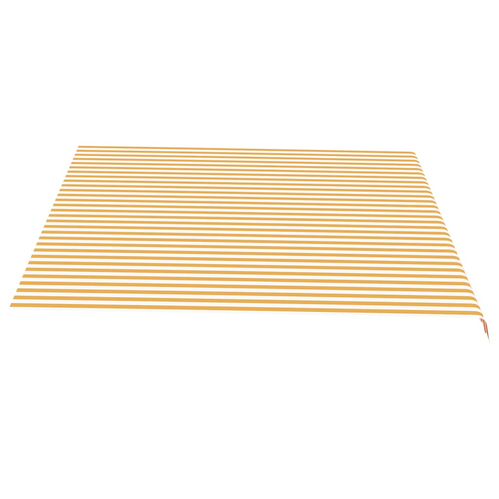 Replacement Fabric for Awning Yellow and White 4.5x3.5 m