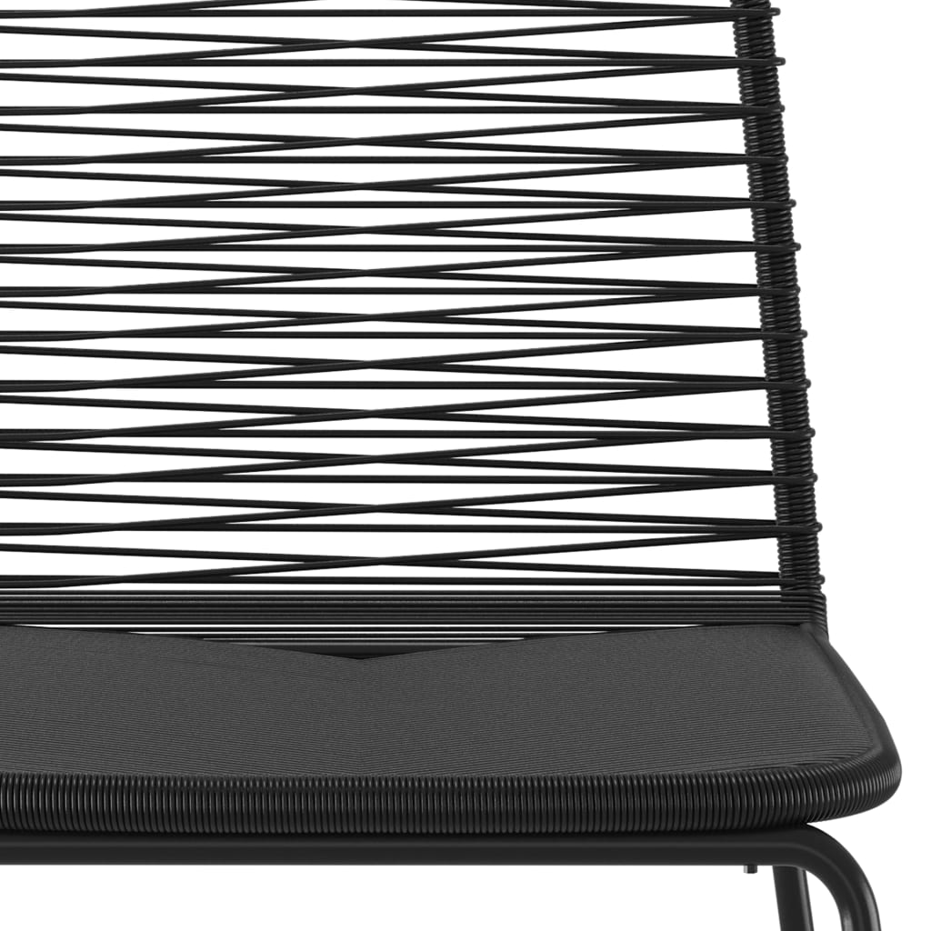 Outdoor Chairs 4 pcs Poly Rattan Black