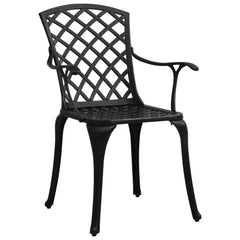 Garden Chairs 4 pcs Cast Aluminium Black