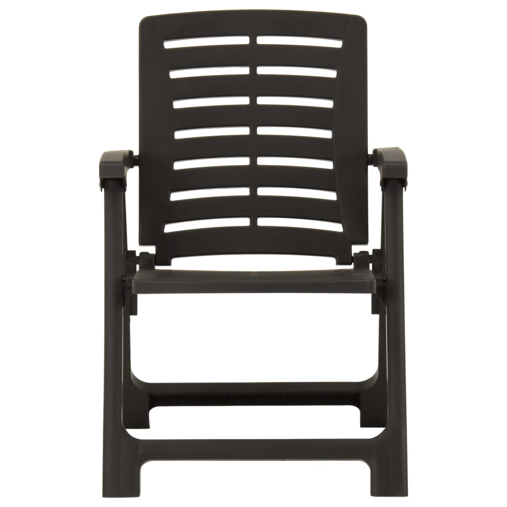 Garden Chairs 2 pcs Plastic Anthracite