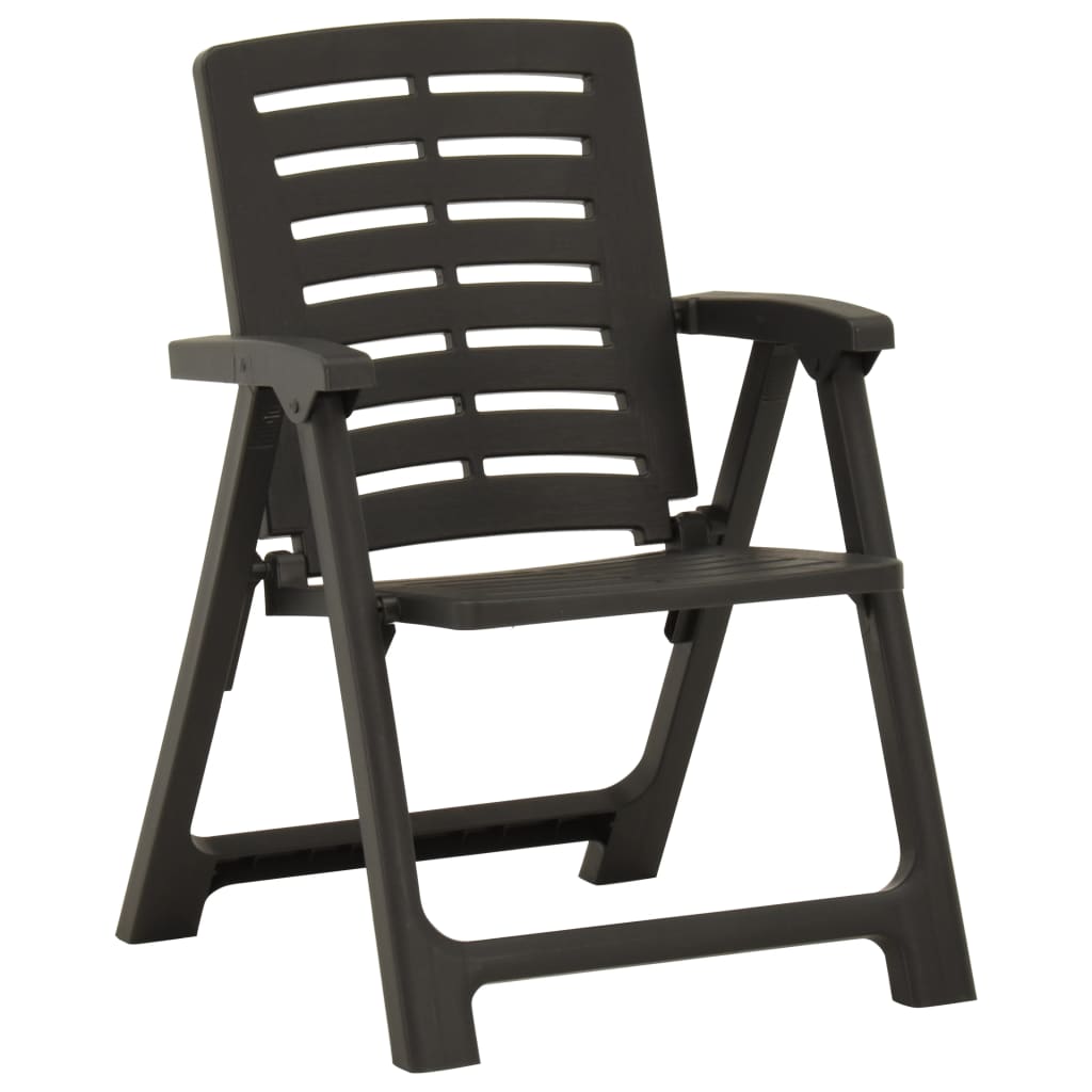 Garden Chairs 2 pcs Plastic Anthracite