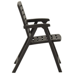 Garden Chairs 2 pcs Plastic Anthracite