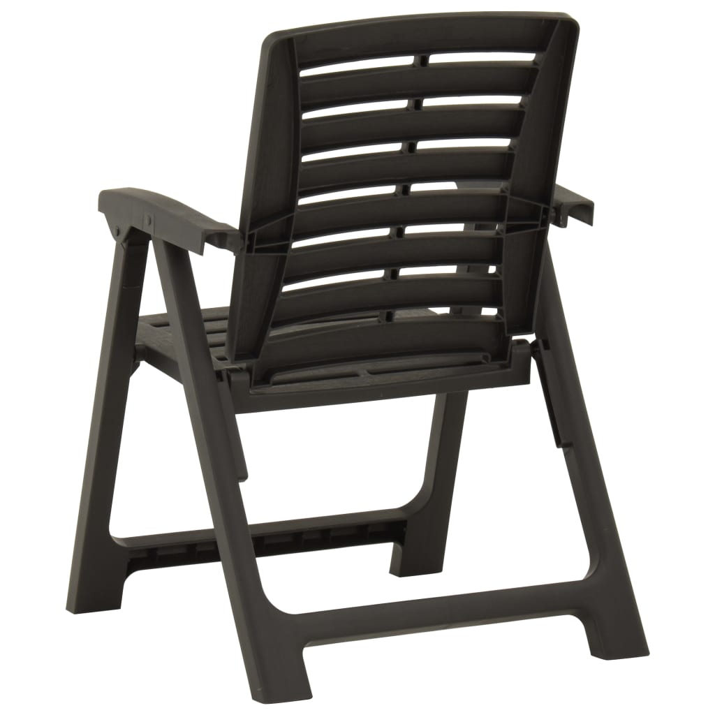 Garden Chairs 2 pcs Plastic Anthracite