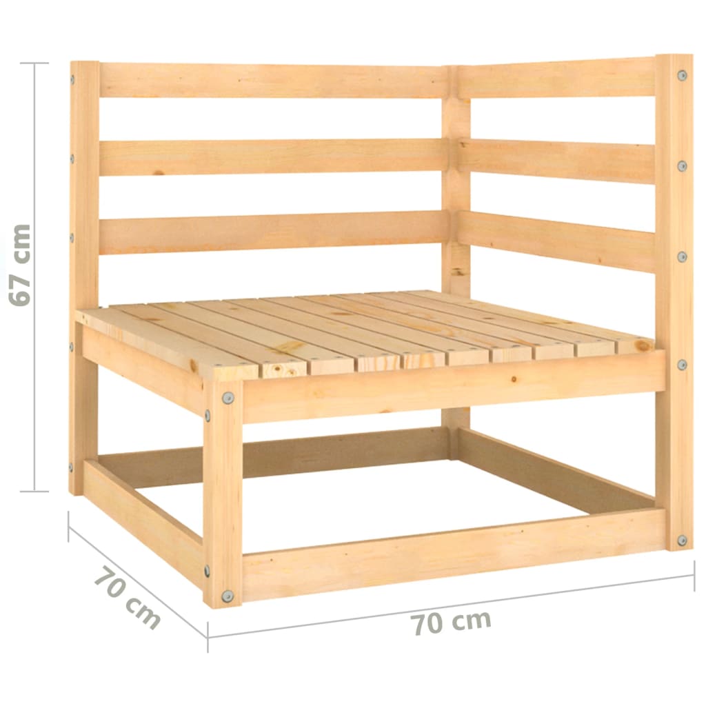 Garden Corner Sofa Solid Wood Pine