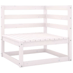 Garden 2-Seater Sofa White Solid Pinewood