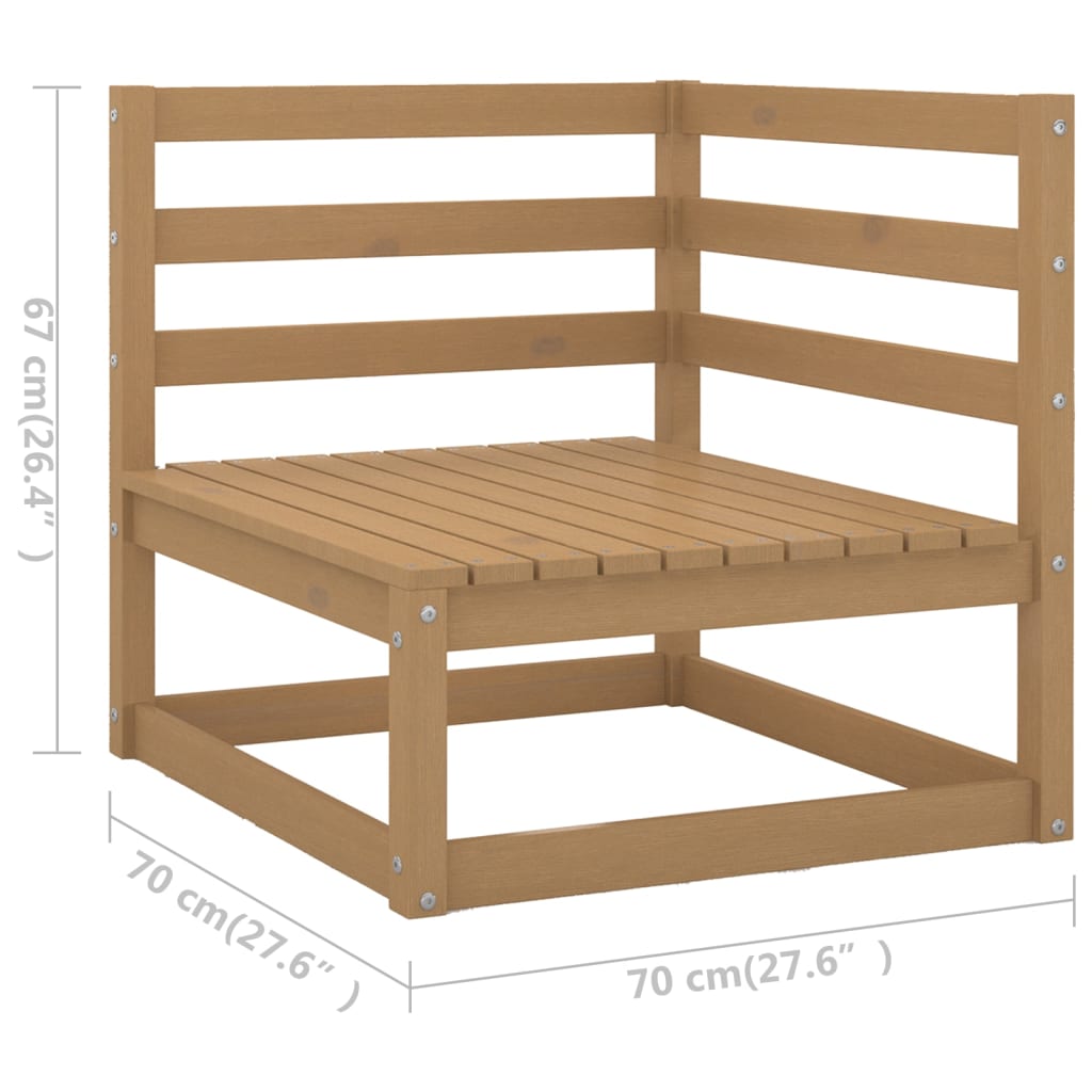 10 Piece Garden Lounge Set Solid Wood Pine