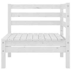 Garden Corner Sofas 2 pcs White Solid Pinewood