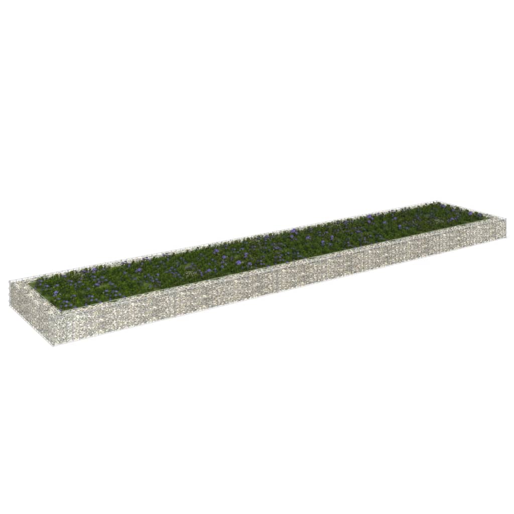 Gabion Raised Bed Galvanised Steel 500x100x20 cm