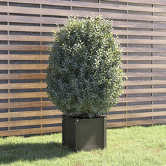 Garden Planter Grey 40x40x40 cm Solid Pinewood