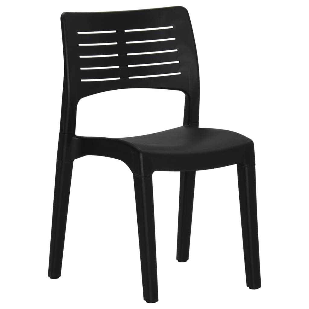 Garden Chairs 2 pcs Anthracite Polypropylene