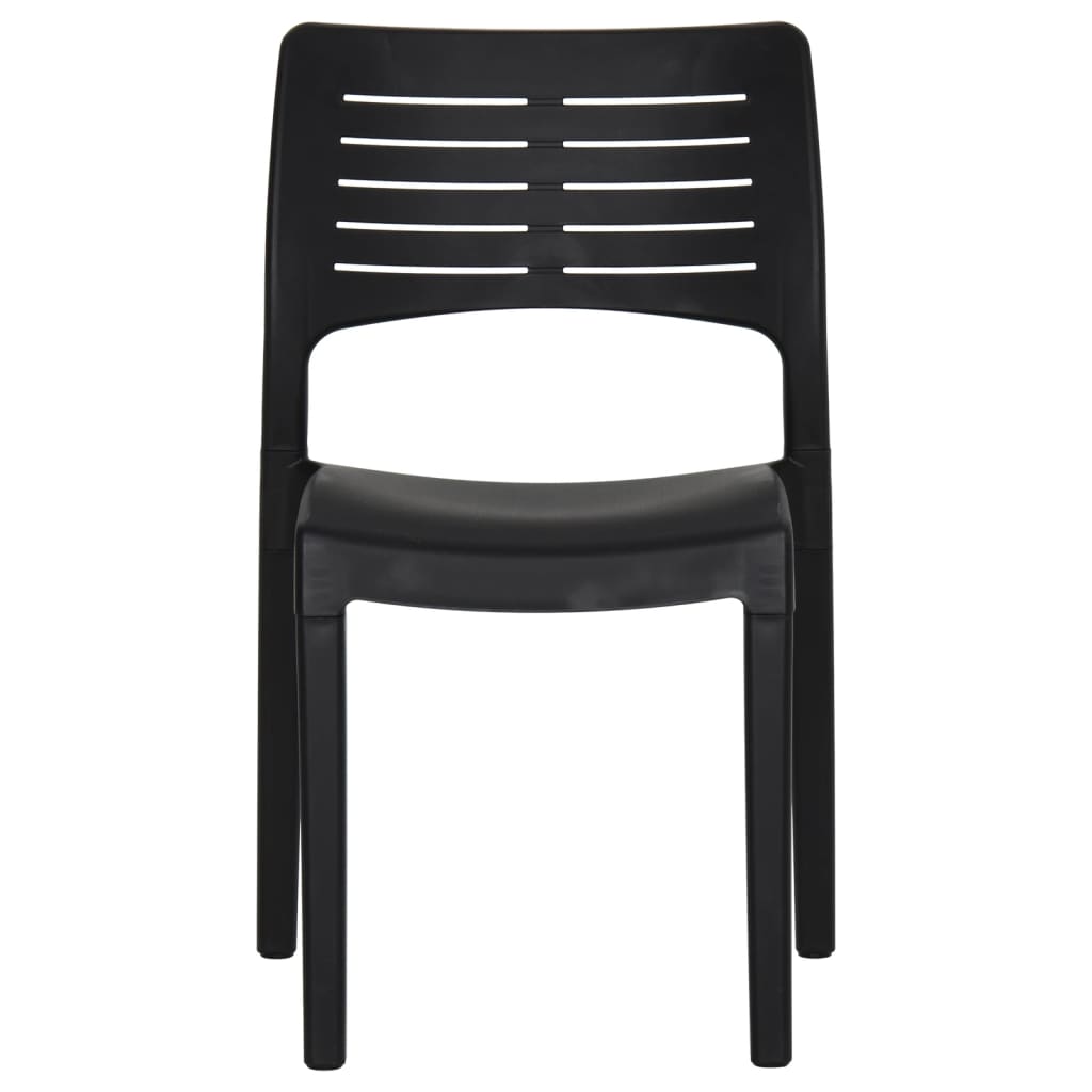 Garden Chairs 2 pcs Anthracite Polypropylene