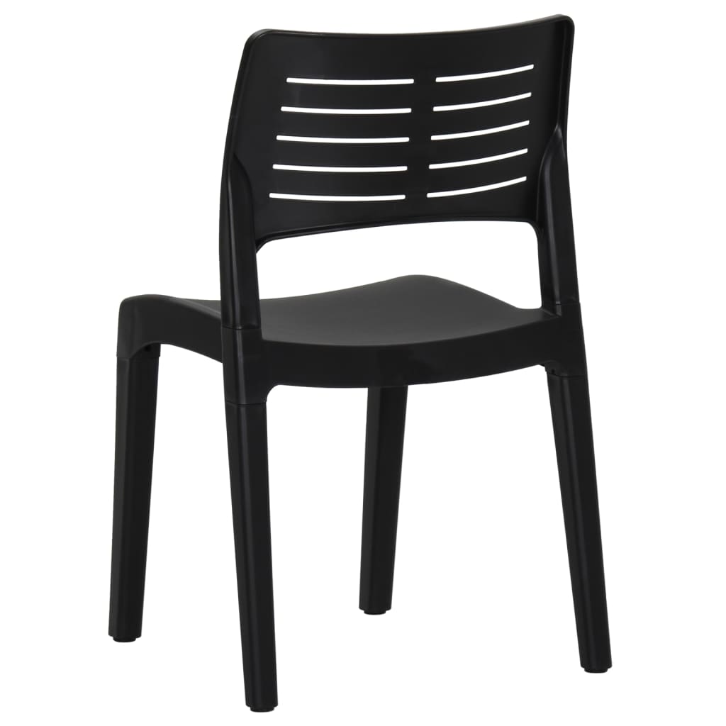 Garden Chairs 2 pcs Anthracite Polypropylene