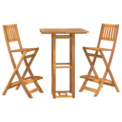 3 Piece Outdoor Bar Set Solid Wood Acacia