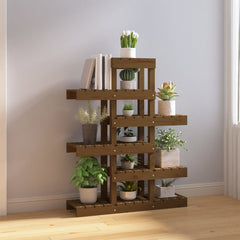 Plant Stand Honey Brown 85x25x109.5 cm Solid Wood Pine