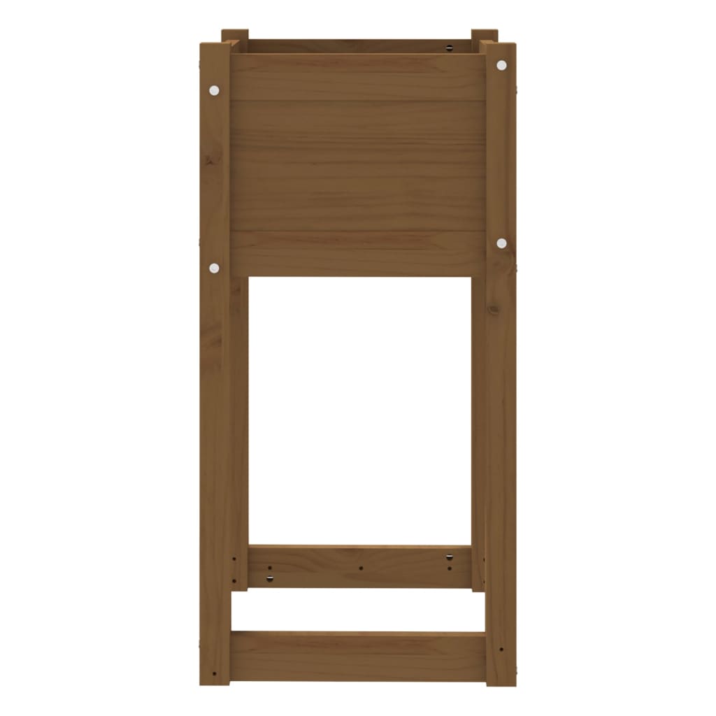 Planter Honey Brown 40x40x81 cm Solid Wood Pine