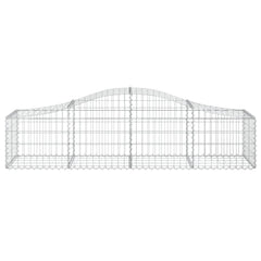 Arched Gabion Baskets 2 pcs 200x50x40/60 cm Galvanised Iron