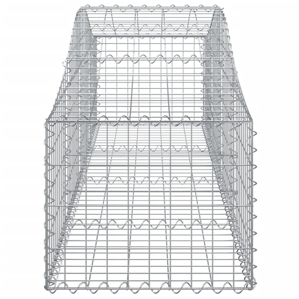 Arched Gabion Baskets 2 pcs 200x50x40/60 cm Galvanised Iron