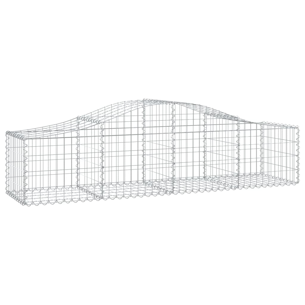 Arched Gabion Baskets 3 pcs 200x50x40/60 cm Galvanised Iron