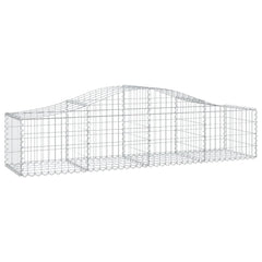 Arched Gabion Baskets 3 pcs 200x50x40/60 cm Galvanised Iron