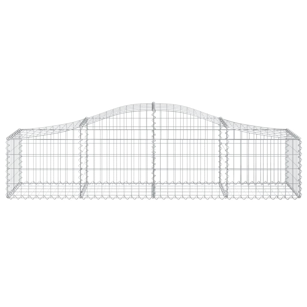 Arched Gabion Baskets 3 pcs 200x50x40/60 cm Galvanised Iron